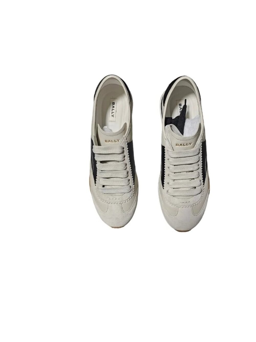 Bally Sonney Sneakers Mens 13 EU 46 White Black Low Top Leather Luxury New NIB